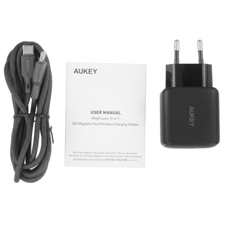 Беспроводное зарядное устройство Aukey LC-MC311 3in1 Qi2