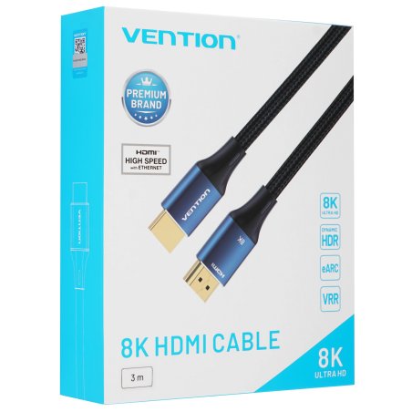 Кабель Vention HDMI Ultra High Speed v2.1 with Ethernet 19M/19M - 3 м