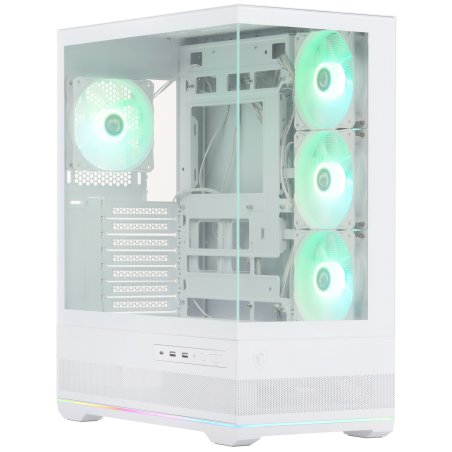 Компьютерный корпус MSI MAG Pano 110R PZ белый без БП ATX 6x120мм 7x140мм 2xUSB 3.0 1xUSB3.1 audio AirDuct bott PSU