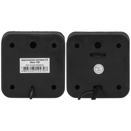 Акустическая система 2.0 ExeGate EX287050RUS Disco 160 (питание USB, 2х3Вт (6Вт RMS), 100-20000Гц, черный)