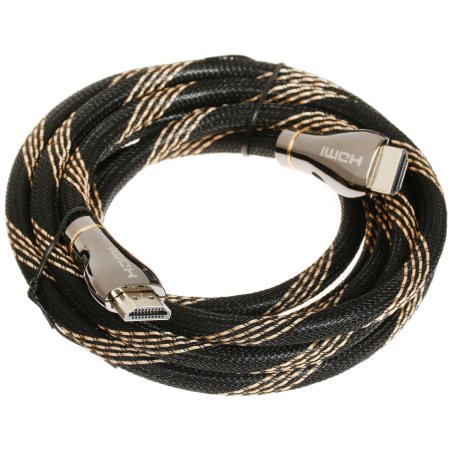 Кабель Cablexpert HDMI CCP-HDMI8К-2.5M, 19M/19M, v2.1, 8К, медь, позол.разъемы, экран, оплетка, 2.5м, черный, пакет