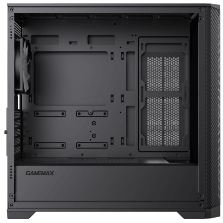 Компьютерный корпус mATX, без блока питания Gamemax Destroyer TGb mATX case, black, w/o psu, w/1xUSB3.0+2xUSB2.0, Combo Audio, w/3x12cm ARGb front fan (1xFN-12A-M6I, 2xFN-12A-S6I), w/1x12cm ARGb rear fan (FN