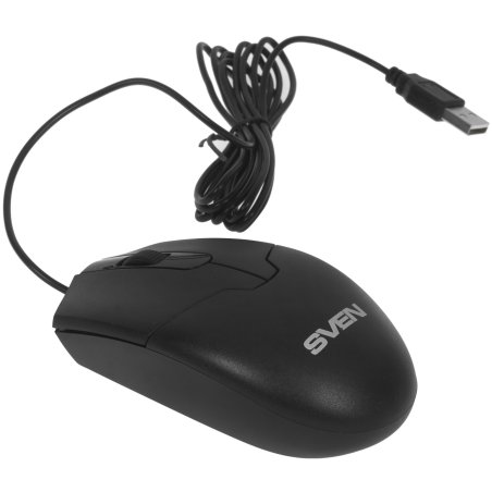 Мышь проводная SVEN RX-30 черный, 1000 dpi, USB, кнопки - 3