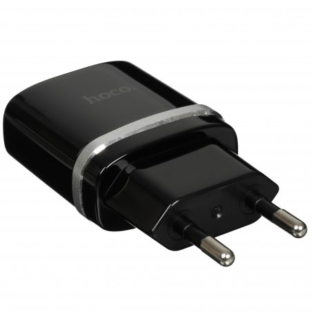 Сетевое зарядное устройство C12 Smart dual USB charger, черный