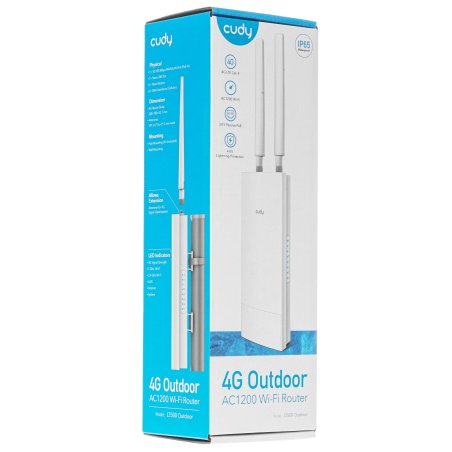 Роутер беспроводной Cudy LT500 AC1200 10/100BASE-TX/4G cat.4 черный