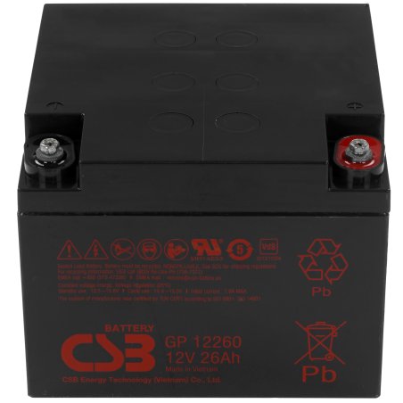 Батарея CSB GP-12260 (12V, 26Ah) для UPS клеммы F2