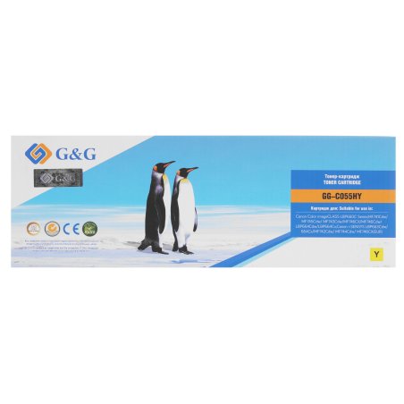 Картридж лазерный G&G GG-C055HY желтый (5900стр.) для Canon LBP663Cdw/LBP664Cx/MF746Cx/MF742Cdw/MF744Cdw