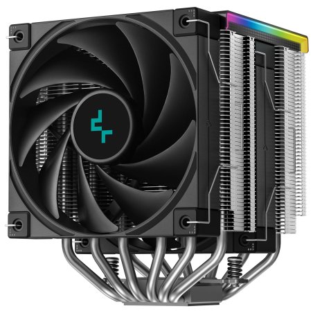 Кулер для процессора DEEPCOOL AK620 DIGITAL SE LGA20XX/1700/1200/115X/AM5/AM4 (9шт/кор, TDP 260W, PWM, DUAL Fan 120мм, 6 тепл. трубок, ARGb, черный) RET (R-AK620-BKADMN-GJD)