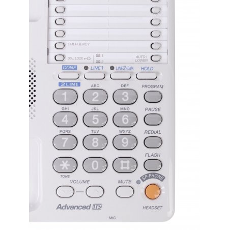 Телефон проводной Panasonic KX-TS2368RUW белый 2 линии, конференц-связь, спикер., 30 номеров памяти, ЖКД, Flash, часы