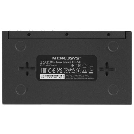Настольный коммутатор Mercusys MS110P с 10 портами 10/100 Мбит/с (8 портов PoE+)