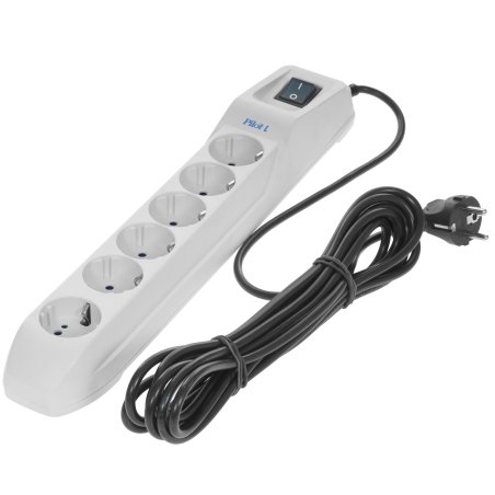 Сетевой фильтр Pilot L (GP) 173 5м (6 розеток) белый (коробка)