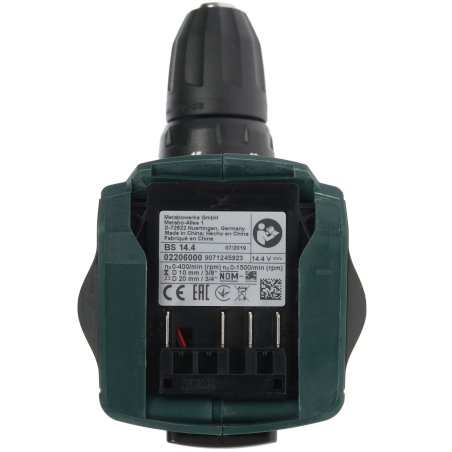 Дрель-шуруповерт аккумуляторная Metabo BS 14.4 602206550, Аккумуляторный, 14.4В, 2 АКБ, Кейс