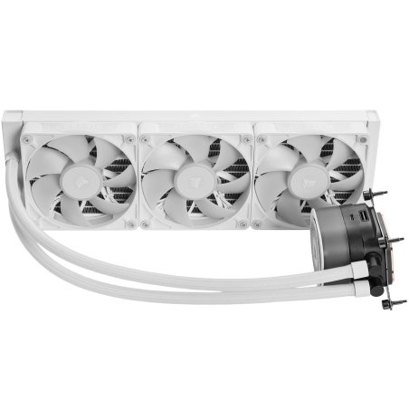 Система жидкостного охлаждения Corsair iCUE LINK TITAN 240 RX RGb (240мм, белый, RGb/ Fans: 2x120мм, 73.5CFM, 36dBA, 2100RPM/ S: 1851, 1700, AM5, AM4)