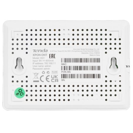 Оптический сетевой терминал Tenda HG1 XPON 1*SC/APC XPON Port, 1*1000Mbps RJ45 LAN Port