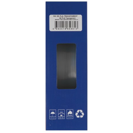 Филамент NVPrint PLA Transparent для 3D печати диаметр 1.75мм длина 330 метров масса 1 кг