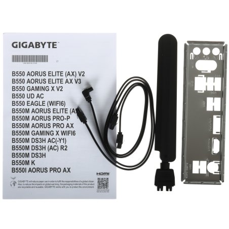 Материнская плата Gigabyte B550M DS3H AC R2, AM4, AMD B550, 4xDDR4, 4xSATA, 2xM.2, 1xPCIe 4.0 x16, 1xPCIe 3.0 x4, 1xPCIe 3.0 x1, 1xDP, 1xHDMI, 1x1Gb LAN, Wi-Fi, Bluetooth 5.0, 4xUSB-A 5Gbps, 2xUSB-A 2.0, 3x3.5 мм, 7.1, mATX