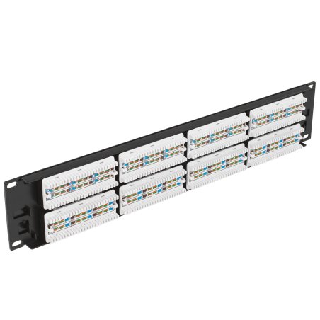 Патч-панель Lanmaster LAN-PPL48U5E 19" 2U 48xRJ45 кат.5e UTP