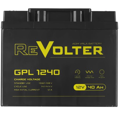 Аккумулятор 12В 40А.ч REVOLTER GPL 1240