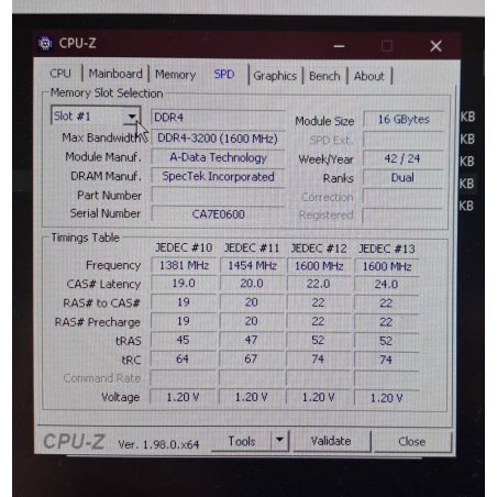 Оперативная память ADATA, DDR4, 16Gb (1x16Gb), 3200MHz, CL22, SO-DIMM