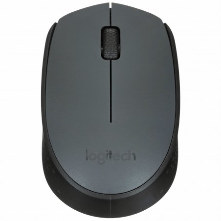 Комплект клавиатура+мышь Logitech MK235 беспроводной, USB, 1000 DPI, серый (заводская гравировка)