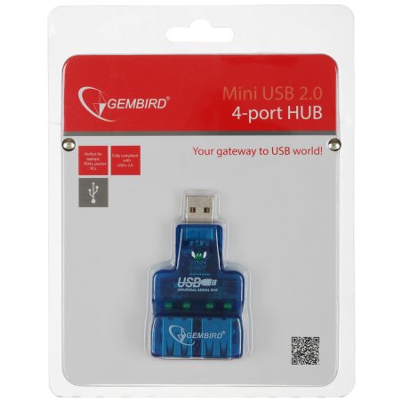Контроллер GEMBIRD HUB USB2.0 Mini 4-port UHB-CN224