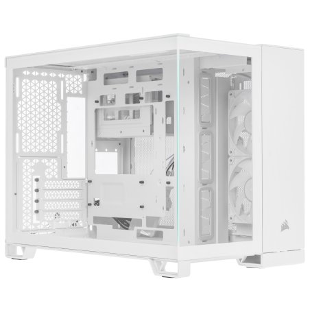 Компьютерный корпус без блока питания Case Corsair iCUE LINK 2500X RGb, Midi-Tower, TG, 2x120мм RGb, 2xUSB-A 3.2, 1xUSB 3.2 Type-C, mATX, mITX белый