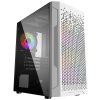 Компьютерный корпус Powercase Mistral Micro Z3W Mesh LED, Tempered Glass, 2x 140мм + 1х 120мм 5-color fan, белый, mATX (CMIMZW-L3)