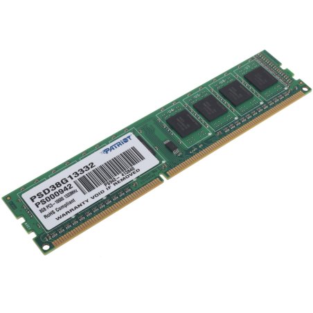 Оперативная память Patriot, DDR3, 8Gb, (1x8 Gb,), 1333 MHz, CL9, DIMM