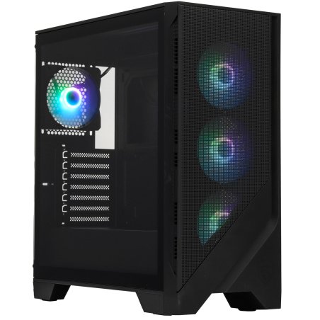 Компьютерный корпус MSI MAG Forge 321R Airflow черный без БП ATX 4x120мм 2xUSB 3.0 1xUSB3.1 audio bott PSU
