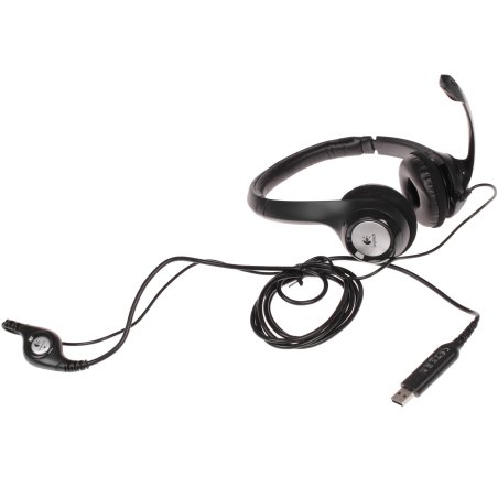 Наушники с микрофоном Logitech H390 черный 1.9м накладные USB оголовье (981-001578)