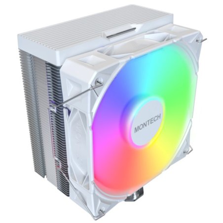 Устройство охлаждения(кулер) Montech NX400 ARGb Soc-AM5/AM4/1200/1700/1851 белый 4-pin 34.17dB Al+Cu 220W Ret (NX400ARGbWH)
