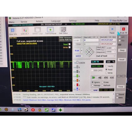 Накопитель SSD Kingston NV3, 1Tb, M.2 2280, NVMe, PCIe 4.0, R/W 6000/4000