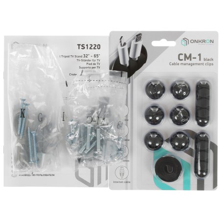 Стойка для ТВ и сенсорных панелей ONKRON TS1220 32"-65", черный