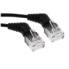Патч-корд Vention прямой UTP cat.6a, RJ45 угол 90 - 3 м. черный