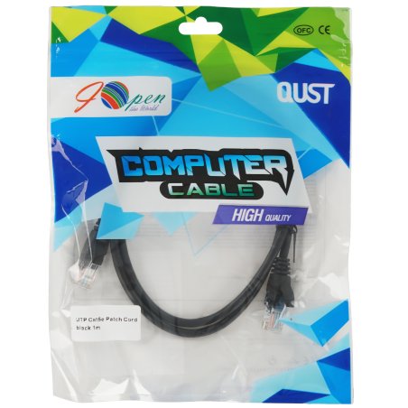 Патч-корд литой iOpen UTP кат.5е 1м черный ANP5111MBK