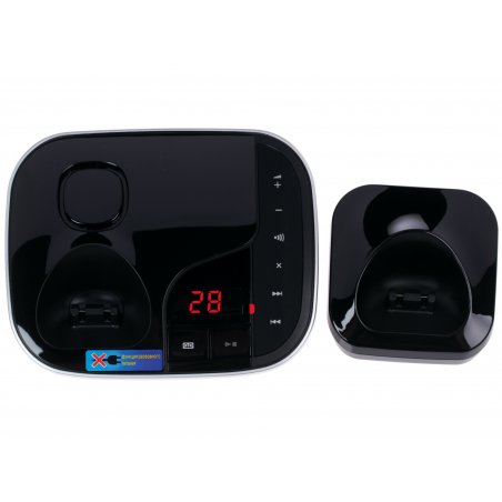 Телефон беспроводной (DECT) Panasonic KX-TGJ322RUB черный (труб. в компл.:2шт) автооветчик АОН