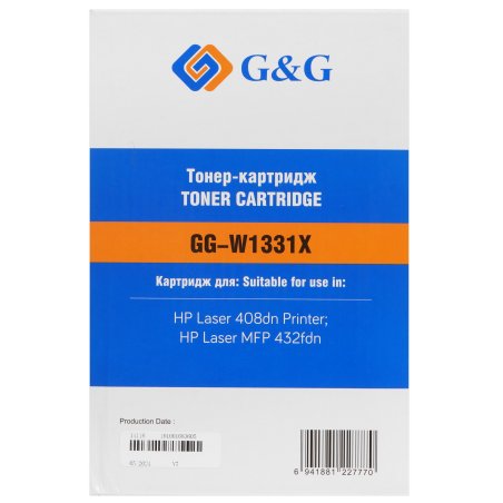 Картридж лазерный G&G GG-W1331X W1331X, черный (15000стр.) для HP Laser 408dn/MFP 432fdn