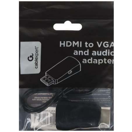 Переходник HDMI-VGA Cablexpert A-HDMI-VGA-02, 19M/15F, Jack3.5 аудиовыход