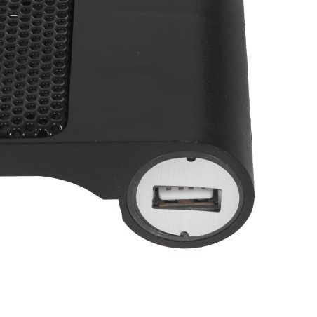 Подставка Buro BU-LCP170-B214 17"398x300x29мм 2xUSB 2x 140ммFAN 926г металлическая сетка/пластик черный