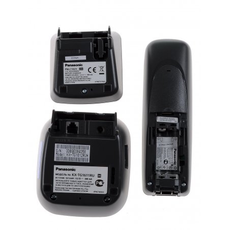 Телефон беспроводной (DECT) Panasonic KX-TG1612RUH (серый) Доп трубка в комплекте,АОН, Caller ID,12 мелодий звонка,поиск трубки