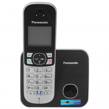 Телефон беспроводной (DECT) Panasonic KX-TG6811RUB черный Беспроводной DECT,40 мелодий,телефонный справочник 120 зап.