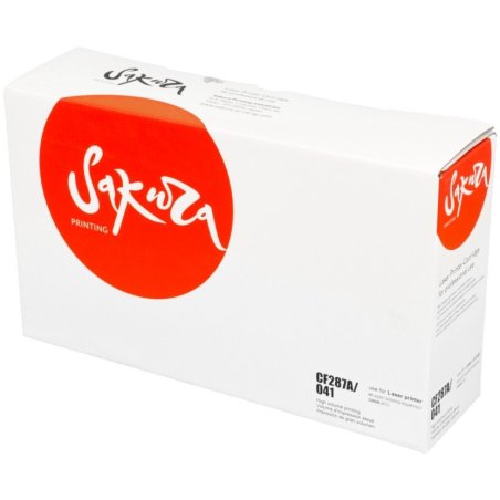 Картридж Sakura CF287A/041 для HP и Canon, черный, 10000 к.