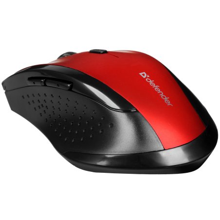 Мышь беспроводная Defender Accura MM-365 красный, 1600 dpi, радиоканал, USB, кнопки - 6