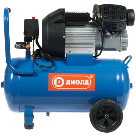 Компрессор поршневой Диолд КМП-2300/50 масляный 369л/мин 50л 2300Вт синий