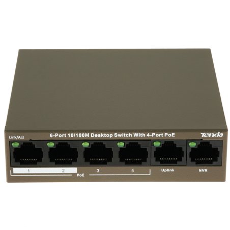 Коммутатор Tenda TEF1106P-4-63W 6PORT 100M 4POE