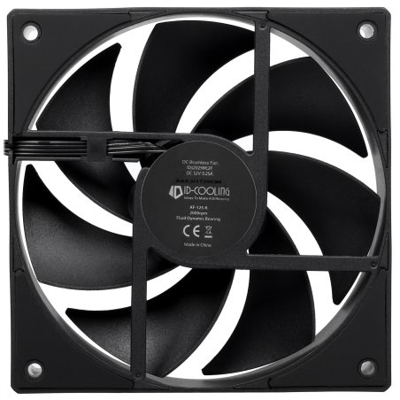 Вентилятор для корпуса ID-Cooling AF-125-K черный, 120 мм, 2000 об/мин, 29.85 дБ, 4 pin