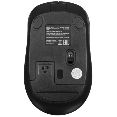 Мышь беспроводная Oklick 310MW черный/серый, 3200 dpi, радиоканал, USB, кнопки - 4