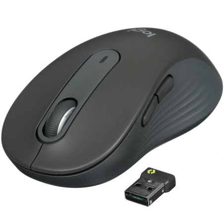 Мышь беспроводная Logitech Signature M650 L графитовый, 4000 dpi, радиоканал, Bluetooth, USB, кнопки - 5
