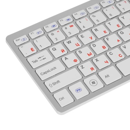 Комплект клавиатура + мышь Gembird KBS-7001-RU Wireless, ноутбучн. механизм клавиш 2.4ГГц/10м, мини-приемник- USB