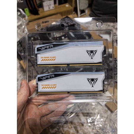 Оперативная память Patriot Viper Elite 5 TUF Gaming, DDR5, 32Gb (2x16 GB), 6000 MHz, CL36, DIMM, радиатор, RGB, белый